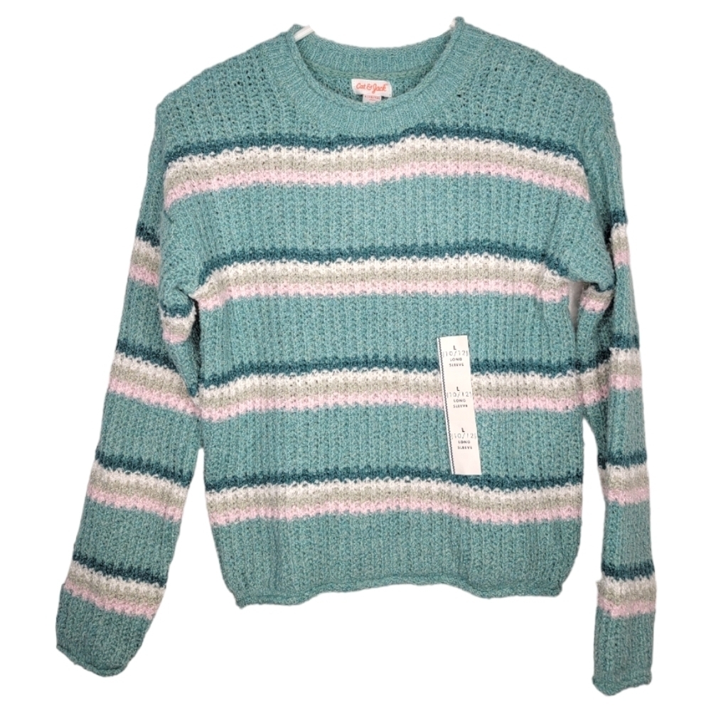 Cat & Jack Striped Long Sleeve Sweater